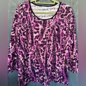 Kim Rogers blouse. XL 97% polyester 3% spandex